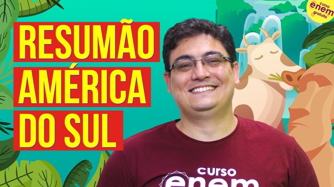 Thumbnail: AMÉRICA DO SUL E SEUS ASPECTOS GEOGRÁFICOS | Resumo de Geografia para o Enem