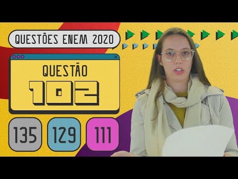 Thumbnail da aula: ENEM 2020 | Tratamento Quimioterápicos  | Questão 102 ( caderno amarelo)