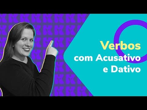 Thumbnail da aula: Verbos que pedem acusativo e dativo em alemão | Alemão | Aula #52