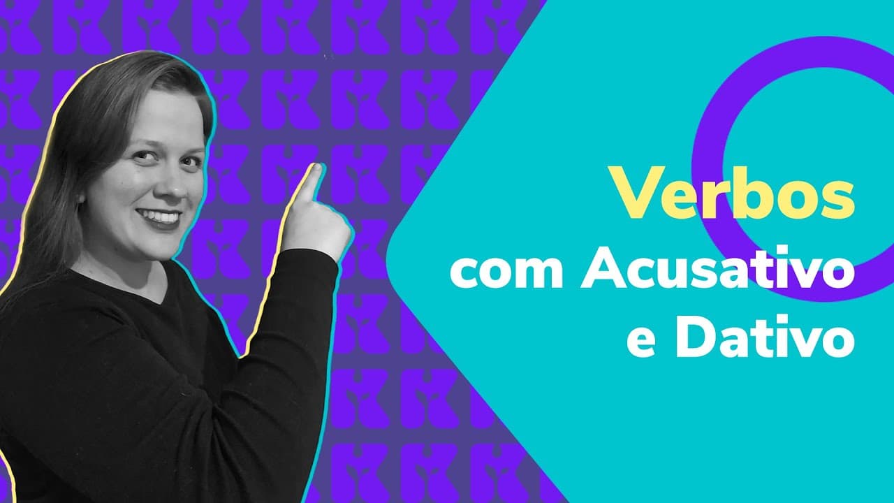 Thumbnail: Verbos que pedem acusativo e dativo em alemão | Alemão | Aula #52