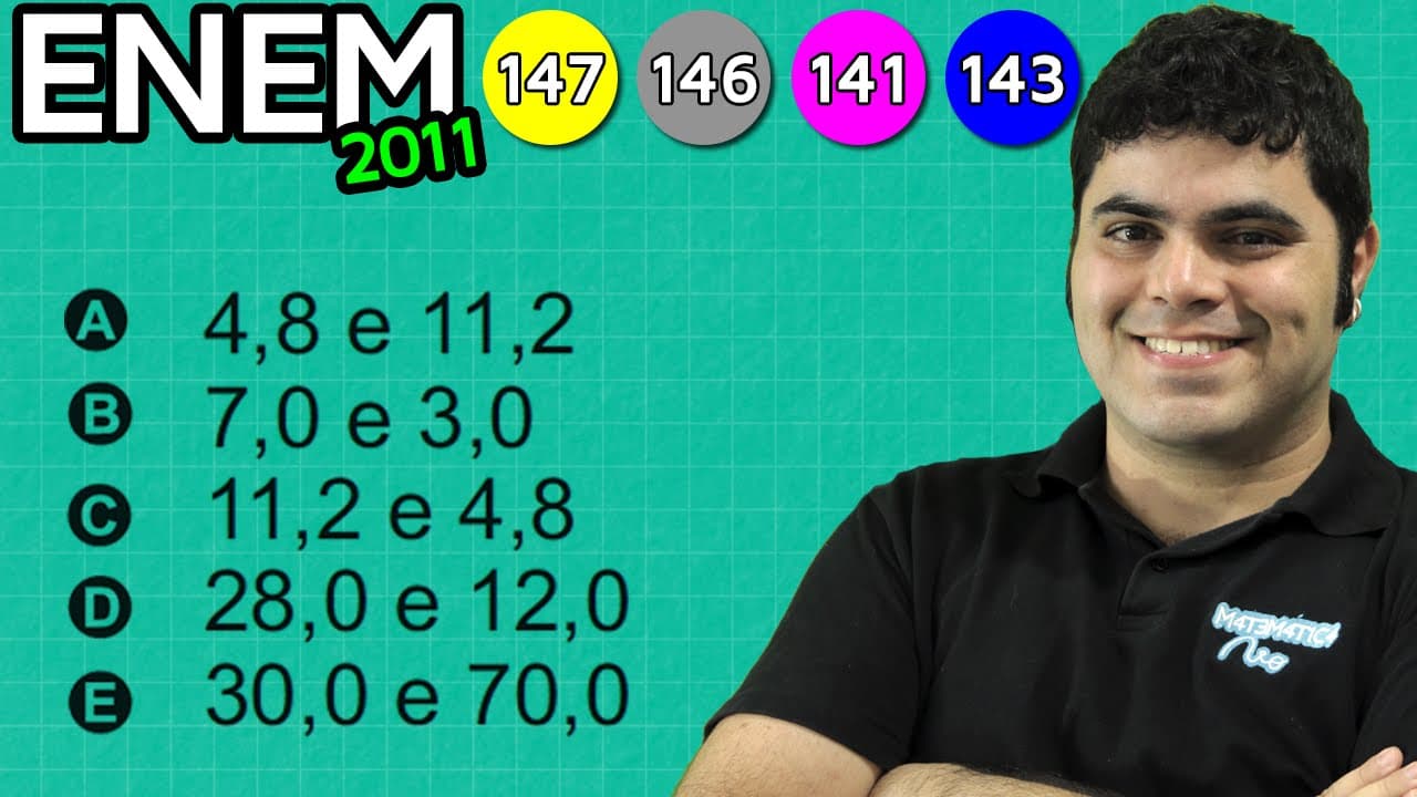 Thumbnail: ENEM 2011 Matemática #8 - Escala e Unidades de Medida de Comprimento