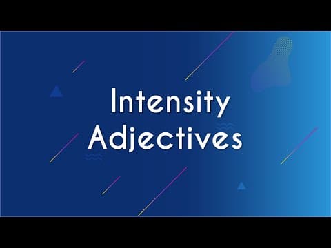 Thumbnail da aula: Intensity Adjectives - Brasil Escola