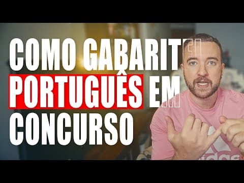 Thumbnail da aula: Como estudar PORTUGUÊS para CONCURSOS PÚBLICOS [Aprovado em 3 Concursos]