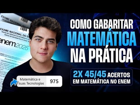 Thumbnail da aula: Como GABARITAR MATEMÁTICA no Enem 2025 na PRÁTICA (Com quem já gabaritou 2x)