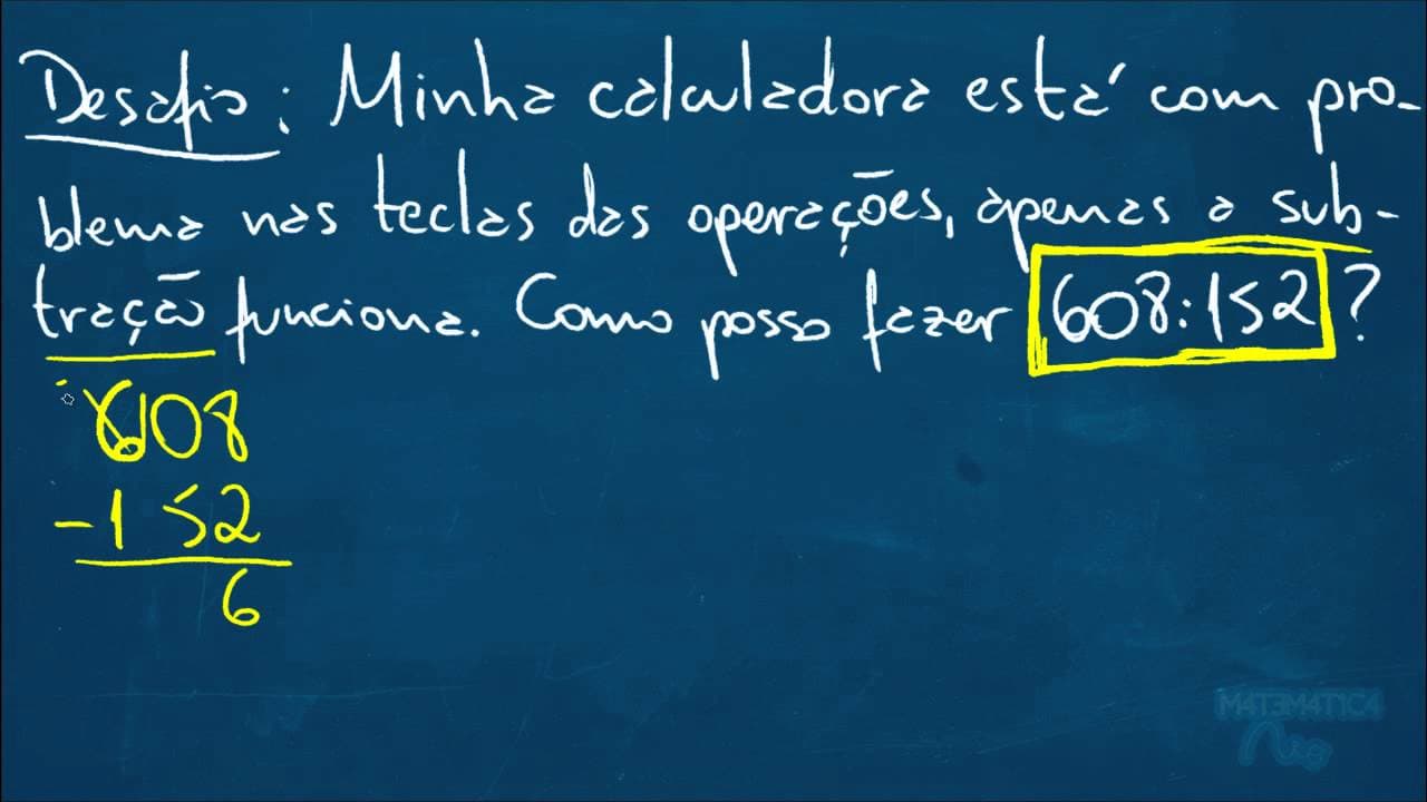 Thumbnail: Resposta ao Desafio MEF 8 - ALGORITMO DA DIVISÃO E IDEIAS ASSOCIADAS