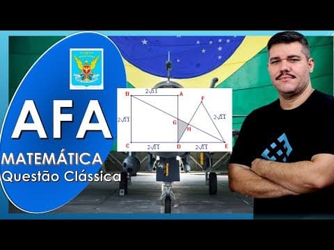Thumbnail da aula: 🔺 UMA QUESTÃO CLÁSSICA DA AFA - Geometria Plana