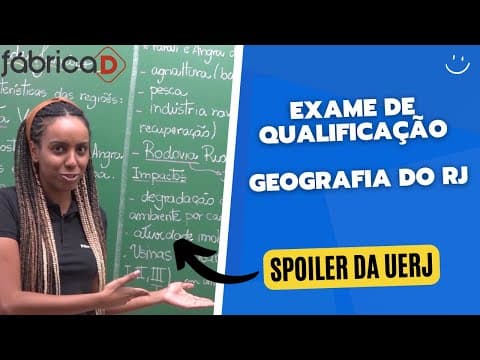 Thumbnail da aula: VESTIBULAR UERJ 2022-2023 - GEOGRAFIA PARA UERJ - GEOGRAFIA DO RJ - PARTE 1
