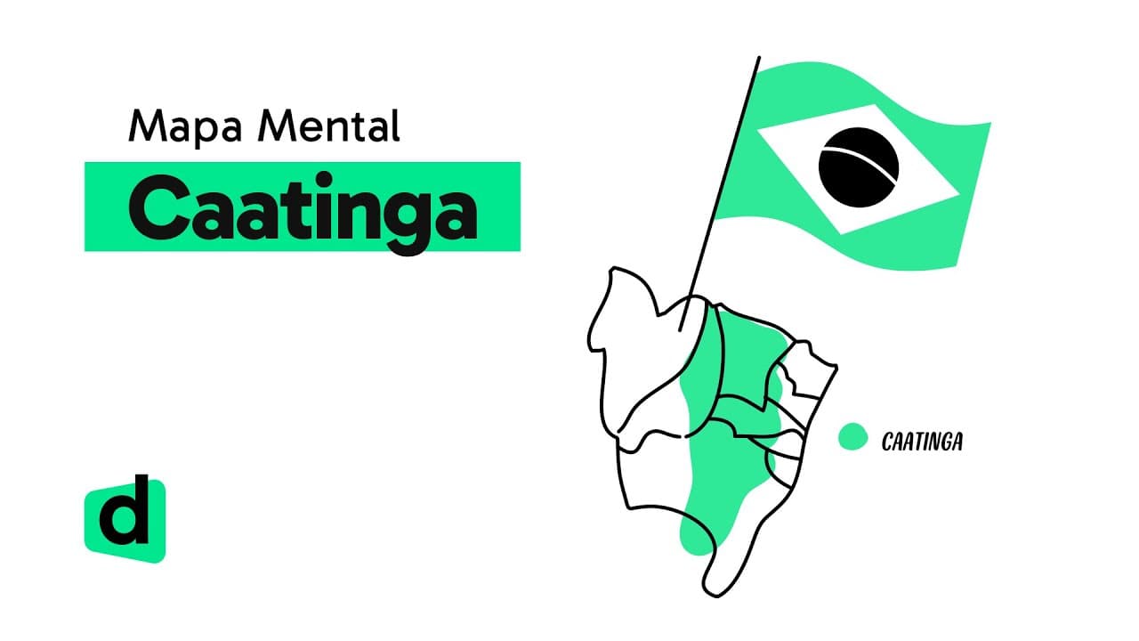 Thumbnail: CAATINGA | GEOGRAFIA | Mapa Mental | Quer Que Desenhe