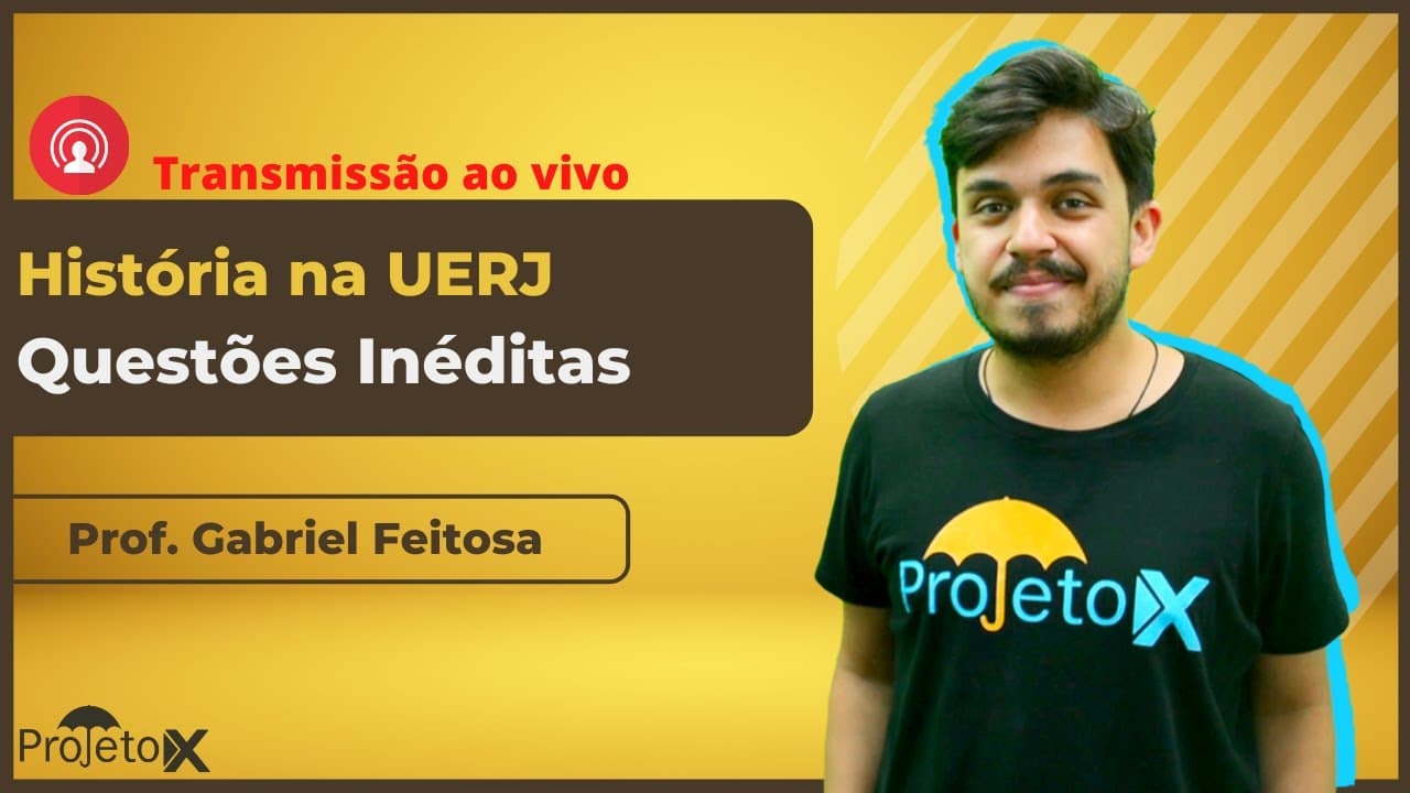 Thumbnail: Ao Vivo | História na UERJ | Resolução de Questões - Prof. Gabriel Feitosa