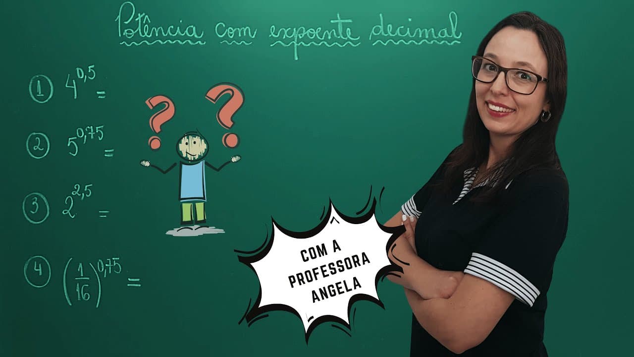 Thumbnail: Potência com Expoente Decimal - Matemática Básica - Revisão para ENEM e CONCURSOS -Professora Angela