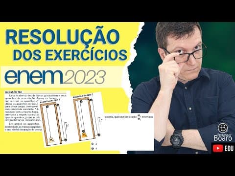 Thumbnail da aula: ENEM 2023 - RESOLUÇÃO dos EXERCÍCIOS - (ENEM 2023 - 102 - Caderno AMARELO) Uma academia decide troca