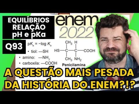 Thumbnail da aula: ✏️ENEM 2022 | A penicilamina é um medicamento de uso oral utilizado no tratamento de várias doenças.