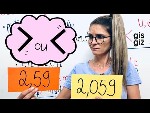 Thumbnail da aula: COMPARAÇÃO DE NÚMEROS DECIMAIS | NÚMEROS DECIMAIS 5 ano | Prof. Gis/