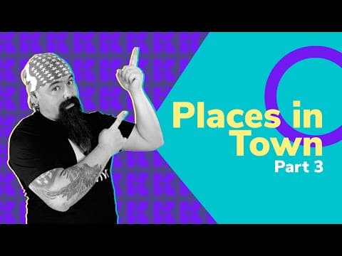 Thumbnail da aula: Places in Town - Part 3 (Lugares na Cidade) | Inglês 2.0