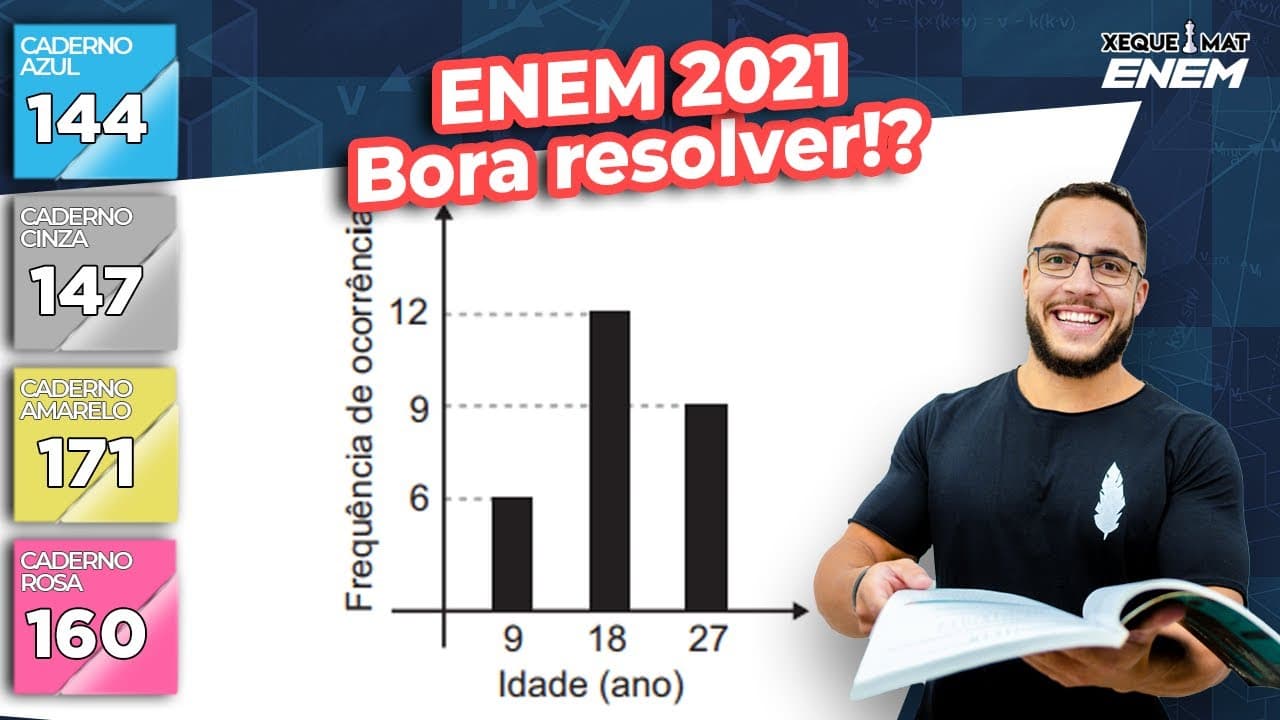 Thumbnail: 🟣 Questão 144 - Caderno Azul | Estatística | MATEMÁTICA ENEM 2021