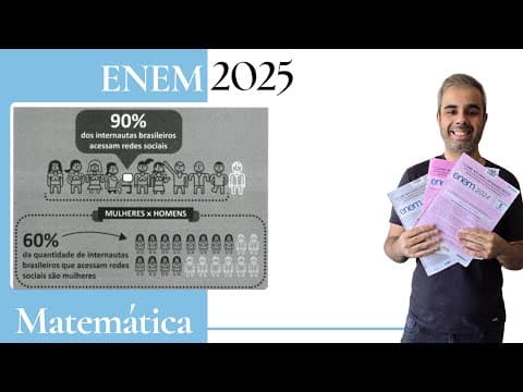 Thumbnail da aula: ENEM 2025 - A reportagem de uma revista abordou o uso de redes sociais pelos internautas brasileiros