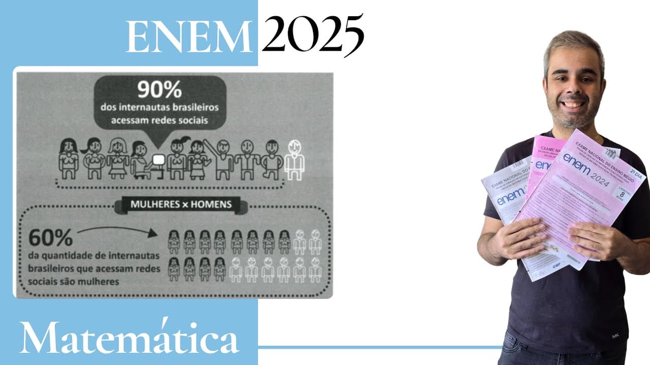 Thumbnail: ENEM 2025 - A reportagem de uma revista abordou o uso de redes sociais pelos internautas brasileiros