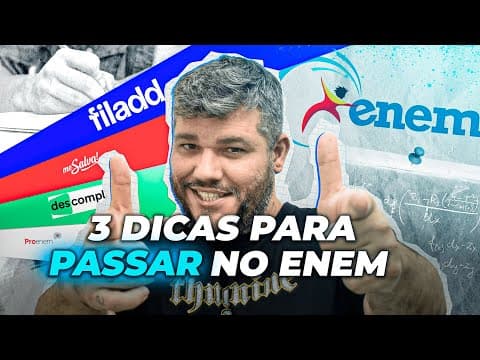 Thumbnail da aula: TRÊS DICAS PARA PASSAR NO ENEM | Com análise de cursinho na visão do especialista