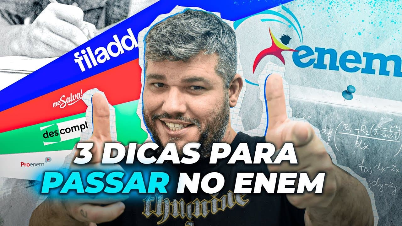 Thumbnail: TRÊS DICAS PARA PASSAR NO ENEM | Com análise de cursinho na visão do especialista