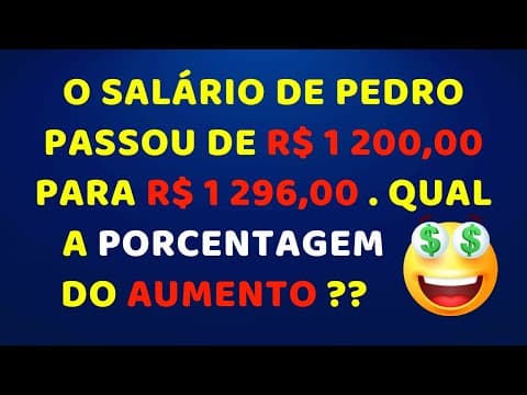 Thumbnail da aula: 🤔SABE CALCULAR AUMENTO DE SALÁRIO? PORCENTAGEM FÁCIL DE ENTENDER!!