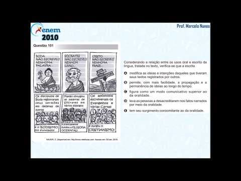 Thumbnail da aula: Enem 2010 PPL: linguagem oral x escrita.