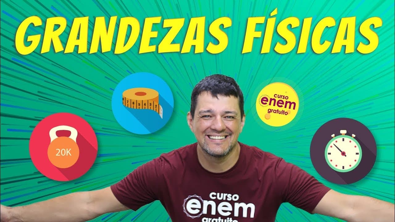 Thumbnail: GRANDEZAS FÍSICAS (ESCALARES E VETORIAIS) | Resumo de Física Enem. |Prof Marcus Rossetto