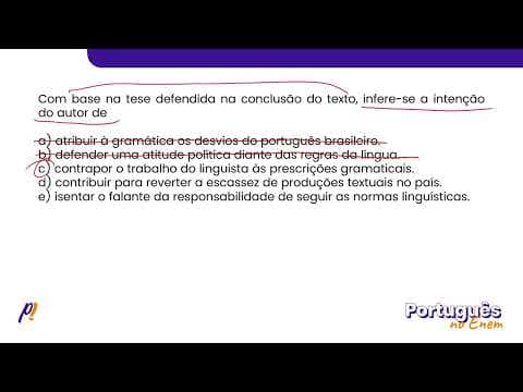 Thumbnail da aula: ENEM DIGITAL 2020 - INTERPRETAÇÃO E INFERÊNCIA DE TEXTOS | O gramático tem uma percepção muito...
