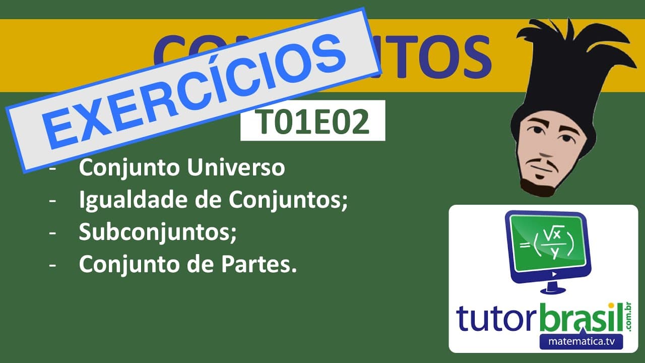 Thumbnail: Exercícios de Conjuntos - Aula 2