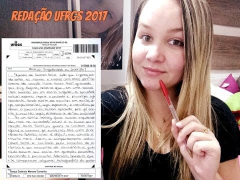 Thumbnail da aula: Minha redação da UFRGS- 2017. Quanto tirei? O que esperar da prova de redação?