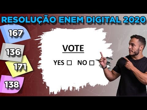 Thumbnail da aula: 🟢 Questão 167 - Caderno Azul | Razão e Proporção | MATEMÁTICA ENEM DIGITAL 2020