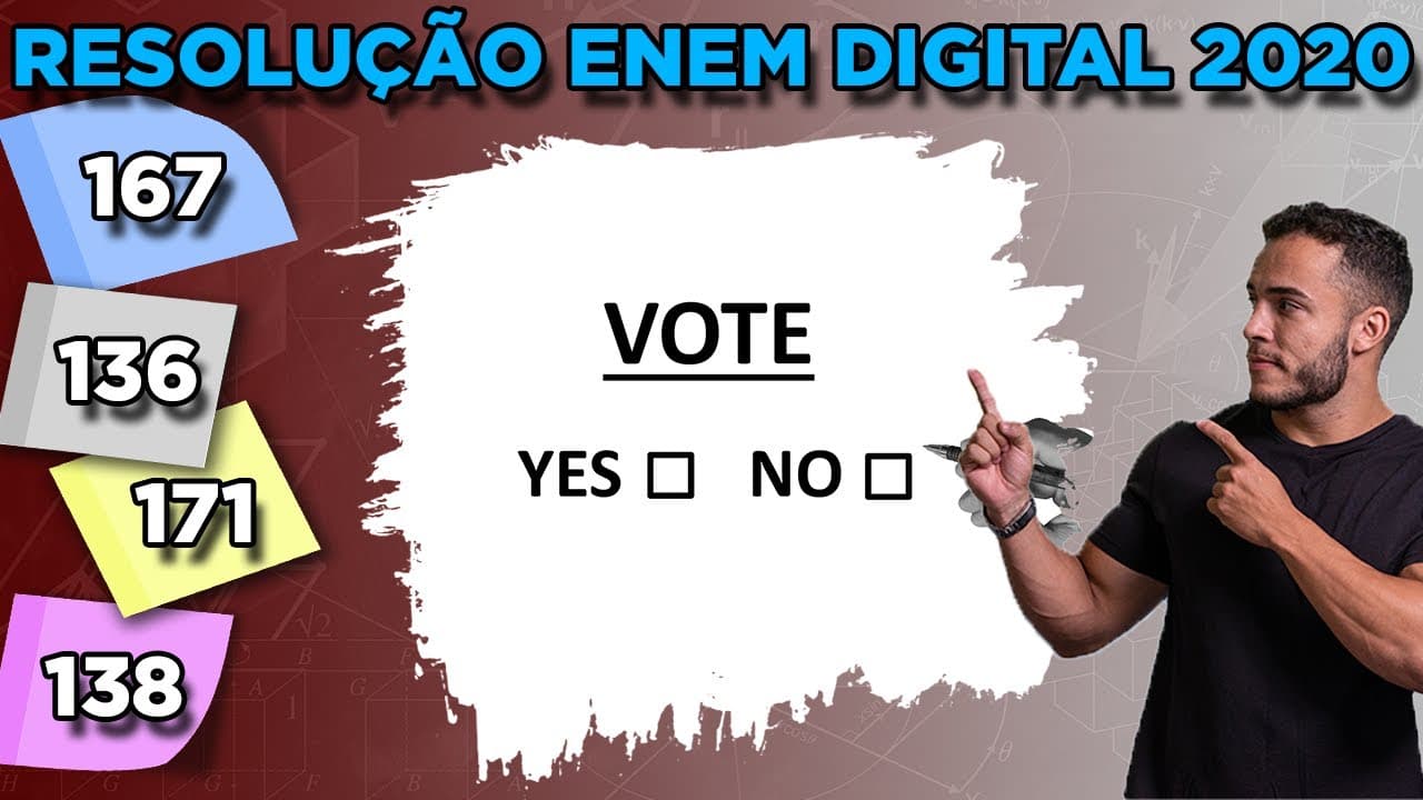 Thumbnail: 🟢 Questão 167 - Caderno Azul | Razão e Proporção | MATEMÁTICA ENEM DIGITAL 2020