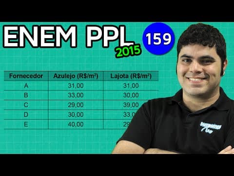 Thumbnail da aula: ENEM PPL 2015 Matemática #24 - Área do Retângulo e Expressão Numérica (com pegadinha)