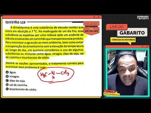Thumbnail da aula: ENEM 2025: A dimetilamina é uma substância de elevada toxidez que entra em ebulição a 7 ºC. Na madru