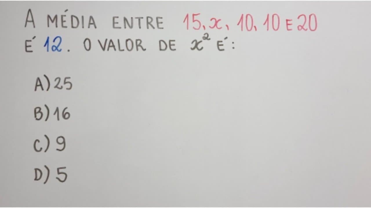 Thumbnail: 🔥 HELP MATEMÁTICA BÁSICA -  Equação envolvendo Média Aritmética. Parece difícil mas não é!  #376