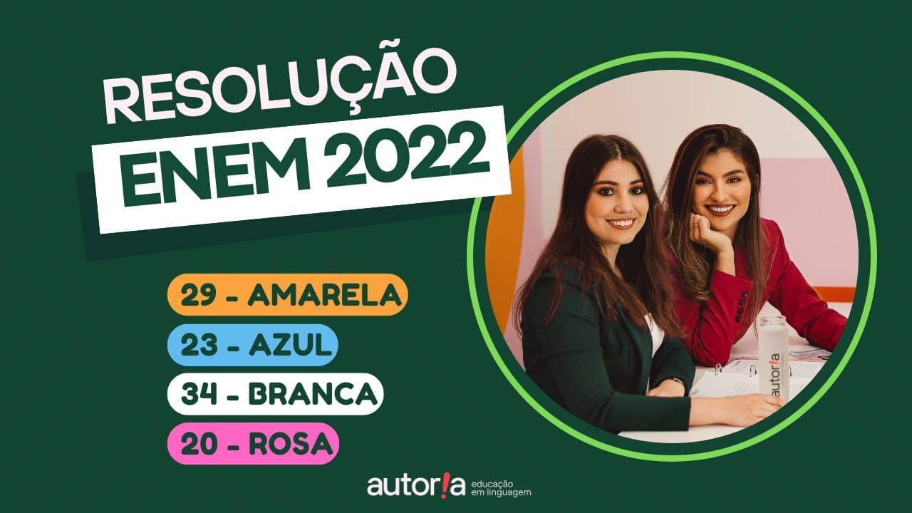 Thumbnail: Enem 2022 - Autoria Linguagem - Questão 29 | Linguagens, prova amarela