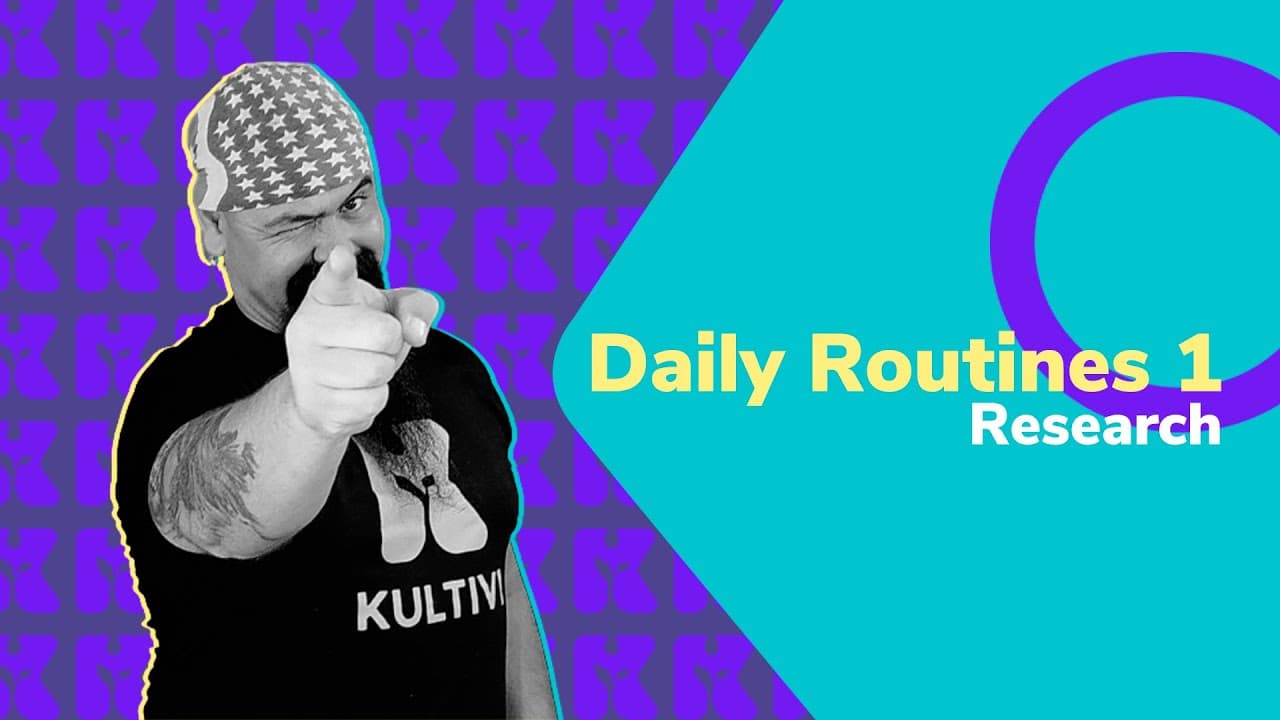 Thumbnail: Inglês 2.0 | Kultivi | Daily Routines 1 - research | Prof. Rui Ventura