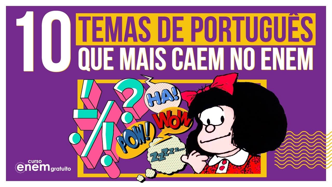 Thumbnail: 10 DICAS DE PORTUGUÊS ENEM: COMO RESOLVER OS TEMAS QUE MAIS CAEM. Profe. Mercedes Bonorino.