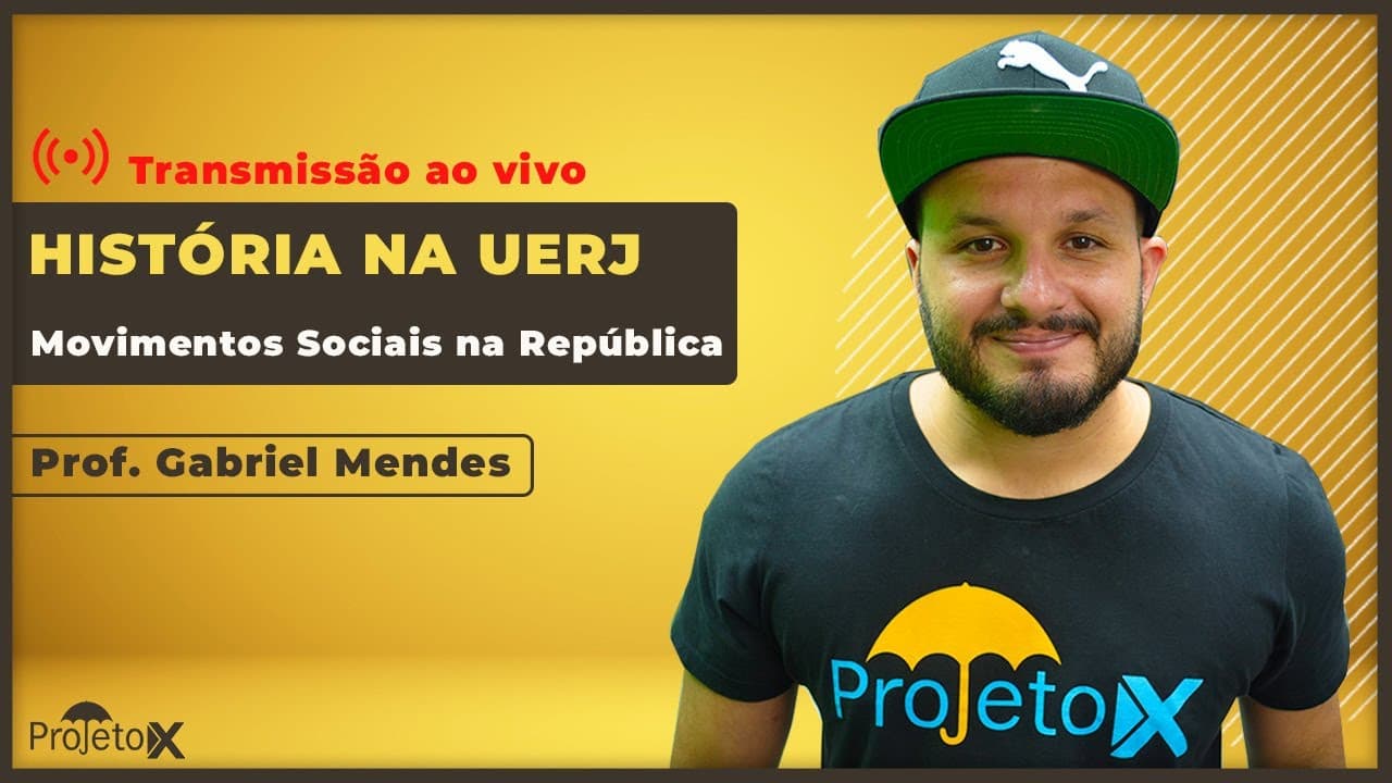 Thumbnail: Ao Vivo | RETA FINAL UERJ | Movimentos Sociais na República (1889-2013) - Prof. Gabriel Mendes