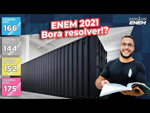 Thumbnail da aula: 🟣 Questão 166 - Caderno Azul | Geometria Espacial | MATEMÁTICA ENEM 2021