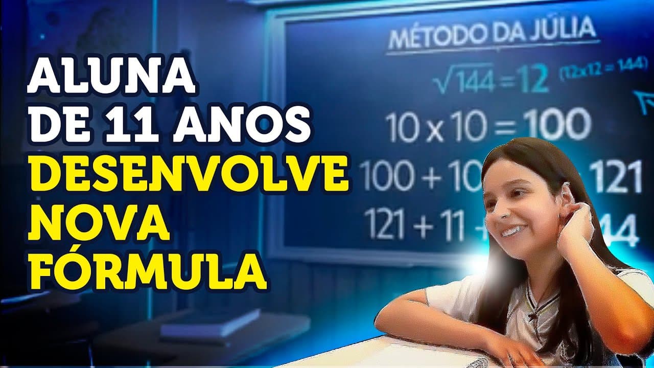 Thumbnail: A menina de 11 anos que encontrou uma NOVA FÓRMULA de calcular RAIZ QUADRADA