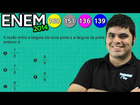 Thumbnail da aula: ENEM 2014 Matemática #4 - Razão de Lados para Conservação de Área