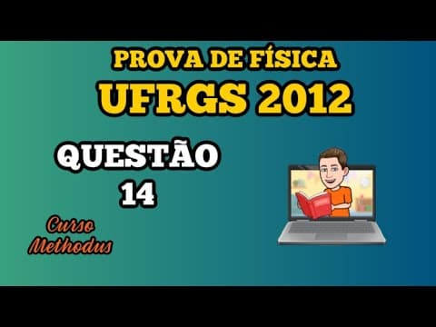 Thumbnail da aula: 14 de 2012 da prova de física da UFRGS - As cargas elétricas +Q  -Q e +2Q estão dispostas num