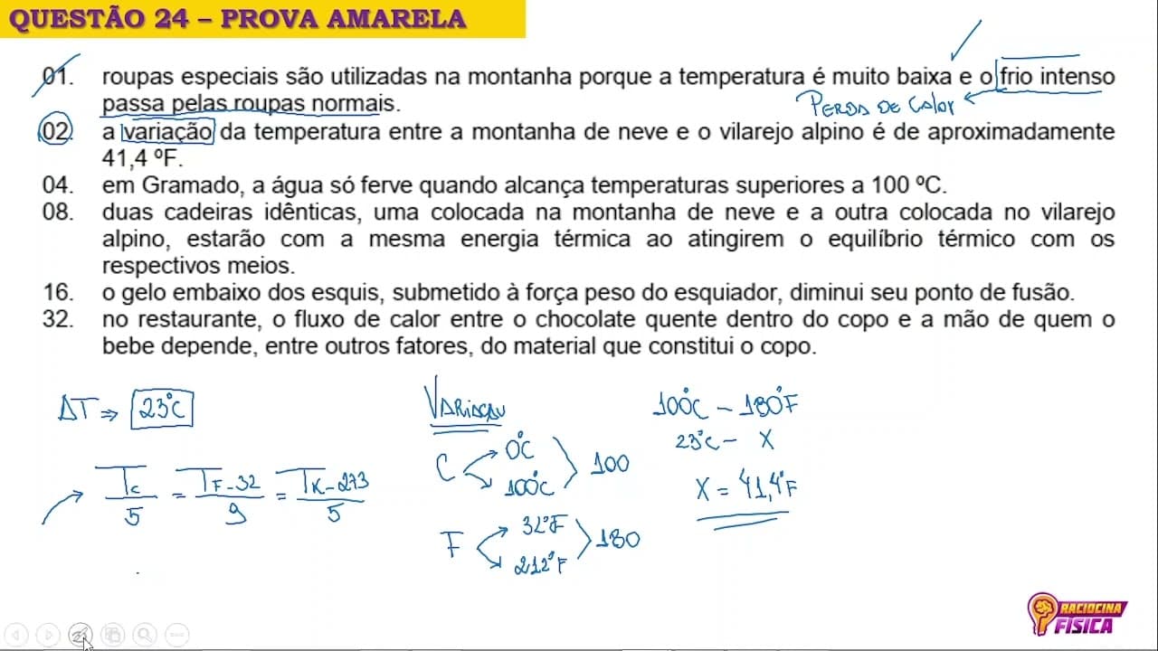 Thumbnail: Questão 24 UFSC 2022 - Prova Amarela