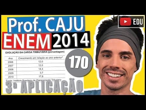 Thumbnail da aula: [ENEM 2014 3Ap] 170 📓 PORCENTAGEM A legislação brasileira estabelece vários impostos para que o