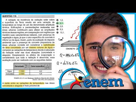 Thumbnail da aula: ENEM 2022 - A variação da incidência de radiação solar sobre a superfície da Terra resulta em uma va