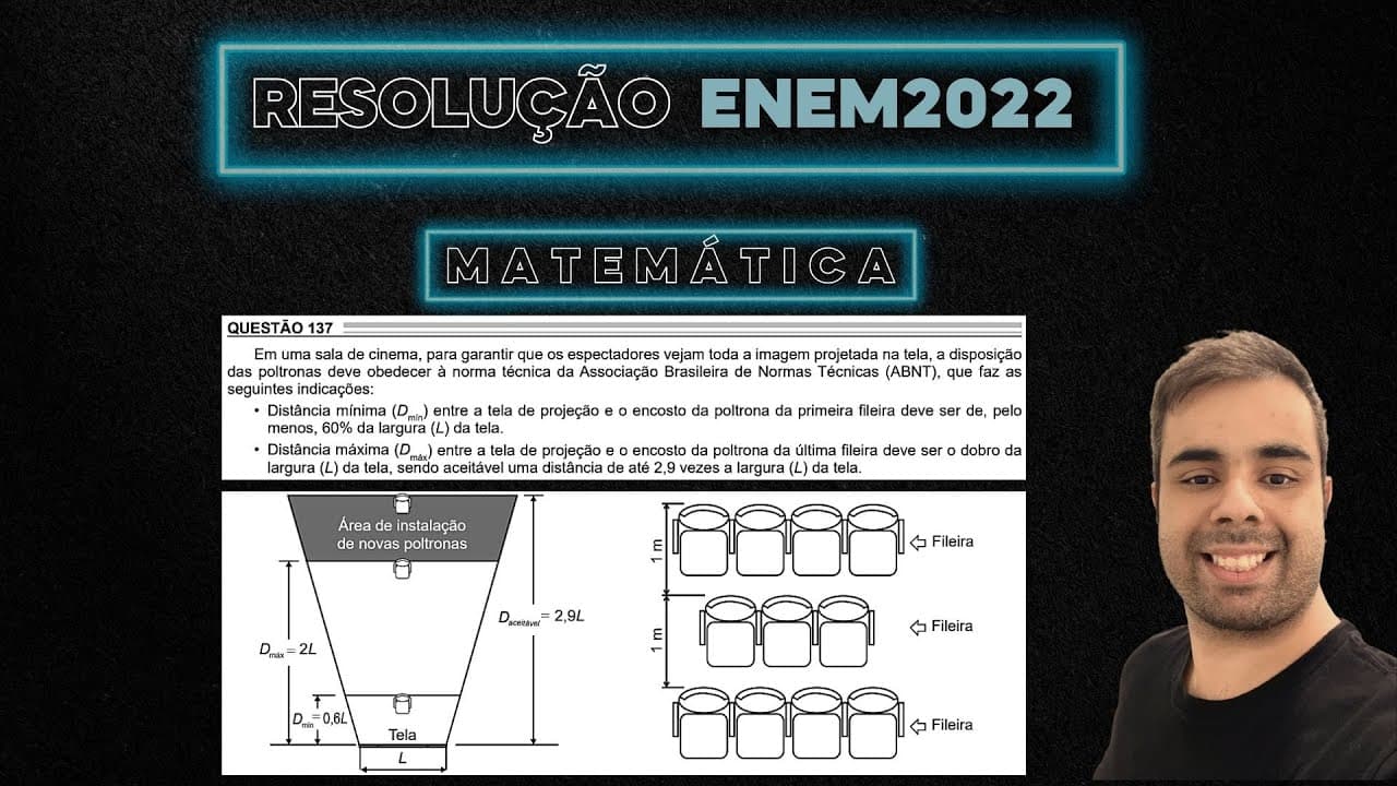 Thumbnail: ENEM 2022 Em uma sala de cinema, para garantir que os espectadores vejam toda a imagem projetada na