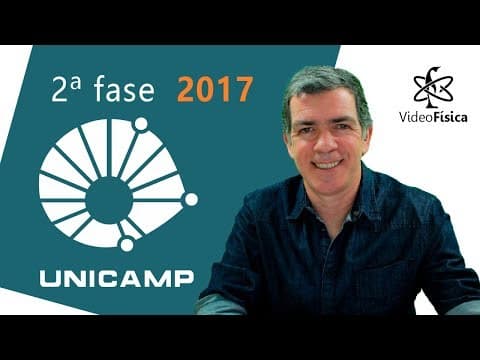 Thumbnail da aula: Unicamp 2017 2ª fase - Resolução de Física ► Prof Pinguim