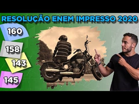 Thumbnail da aula: 🔵 Questão 160 - Caderno Azul | Razão e Proporção | MATEMÁTICA ENEM 2020