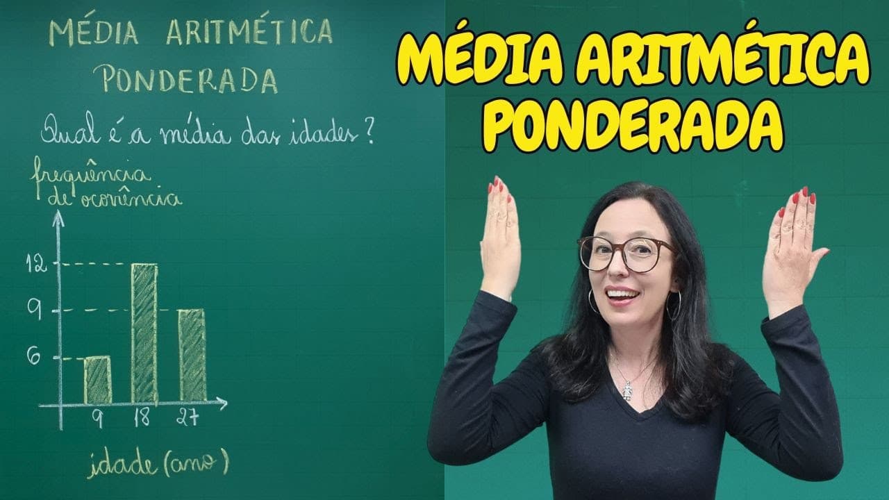Thumbnail: MÉDIA ARITMÉTICA, MEDIANA E MODA em menos de 3 minutos