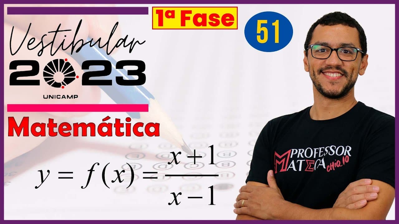 Thumbnail: Unicamp 2023 | Questão 51 | Primeira Fase Matemática | Sobre a Função Inversa